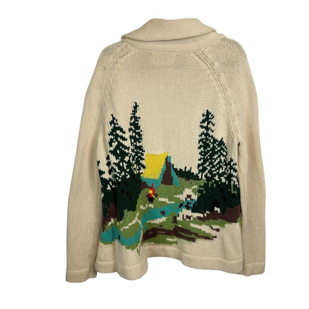 The Great The Camp Lodge Open Front Cardigan Sweater Vintage Boho Chic Cream 1/S